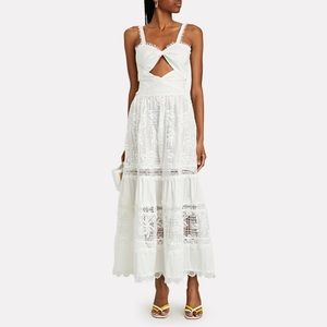 Waimari Emma White Lace Cutout Dress sz S